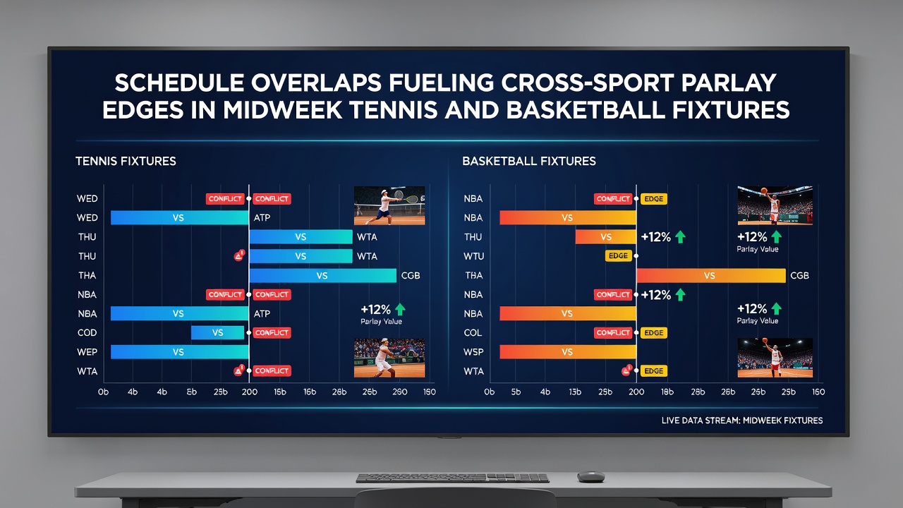 Data visualization of cross-sport parlay edges during overlapping fixtures